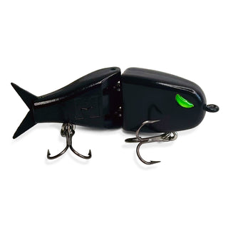 Alien Raptor black BFS glide bait with green eye by Maxed Fishing