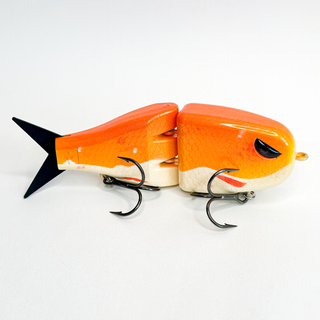A rex glide bait painted to look like a Koi fish