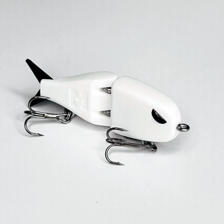 White 2.25-inch BFS glide bait – Maxed Fishing Raptor mini glide