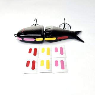 Maxed Fishing Tracer Pack decals for glide bait visibility